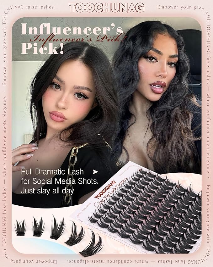 TOOCHUNAG Manga Lash Clusters Bunny Cluster Eyelash Extensions 10-18mm Fairy Spiky False Eyelashes Clusters D Curl Cluster Lashes Individual for Baddie Anime Eye Lash Extension
