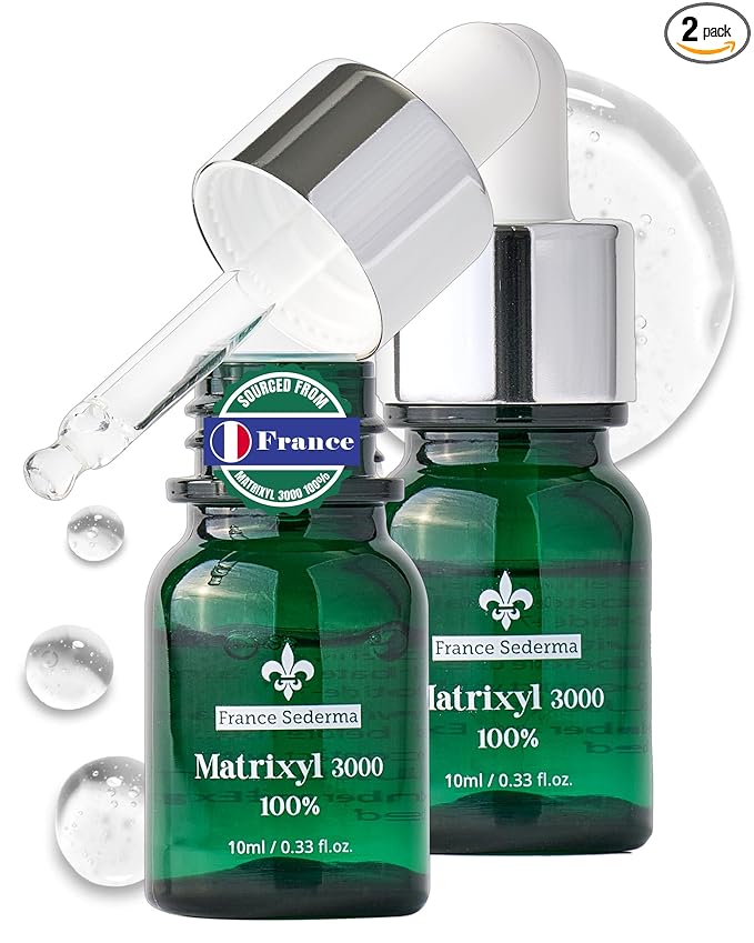 Matrixyl 3000 Peptide Serum [2-Pack Value] (10ml x 2) – Sederma France Firming Ampoule, DIY Mix-In Booster, Pure Peptide Complex Anti-Aging, Collagen Boosting Wrinkle Treatment