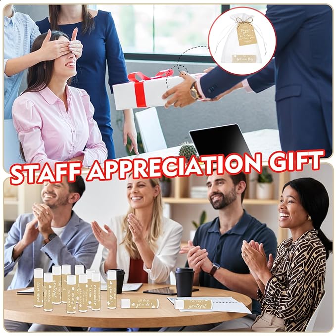 50 PCS Teacher's Day Appreciation Gifts Lip Balms Bulk,Thank You Staff Gifts Lips Care Products for Team Coworkers Teacher Party Volunteers Employee Leaving Farewell