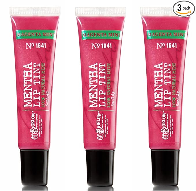 Bath & Body Works C.O. Bigelow Mentha Lip Tint 3 Pack Magenta Mint #1641