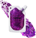 Grape Purple Face Body Glitter Gel Shimmer Makeup for Hair Clavicle Arm Nail Eyeshadow, Long Lasting Waterproof Holographic Mermaid Sequins for Outfit Rave Festival Party, 1.35oz, #13