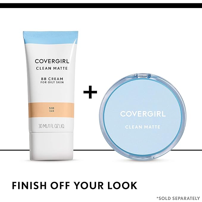 COVERGIRL Clean Matte BB Cream, Oil-Free | Long-Lasting | For Sensitive Skin | Lightweight | Pack of 2