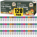 AZEN 120 Pack Lip Gloss Set, Clear Lip Gloss Bulk, Lip Oil for Dry Cracked Lips Moisturizing Hydrating Nourishing with Vitamin E, Mothers Day Gifts for Women