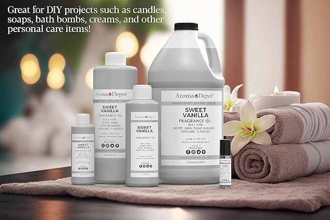 Arome Depot Sweet Vanilla 1 oz. Unisex Perfume/Body Oil Our Interpretation, Premium Quality Uncut Fragrance Oil