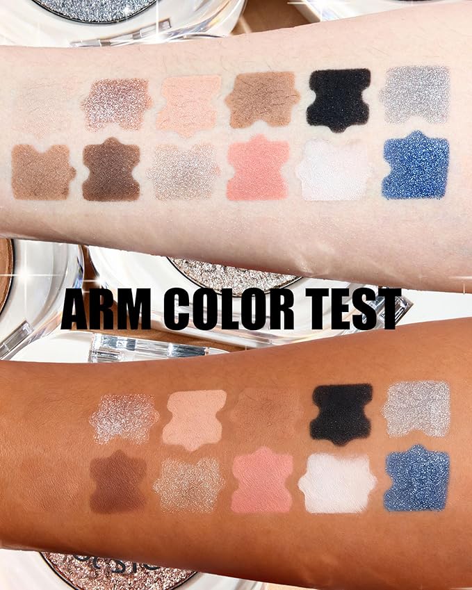 Single Nude Eyeshadow Palette Matte Light Brown,Smooth Velvet Pressed Powder Primer Base Eye Shadow,Longwear High Pigment Mini Monochrome Eyeshadow Lightweight Blendable Formula Women Daily Makeup-02