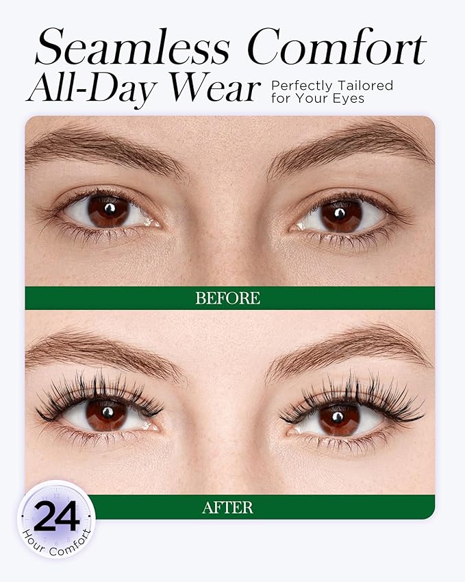 BEYELIAN Magnetic Eyelashes with Applicator Kit, Upgrade Soft Magnetic Lashes Reusable False Eyelashes Natural Look, No Glue Needed Eyelashes for Daily Work Magic-13(Lightweight & Comfortable)