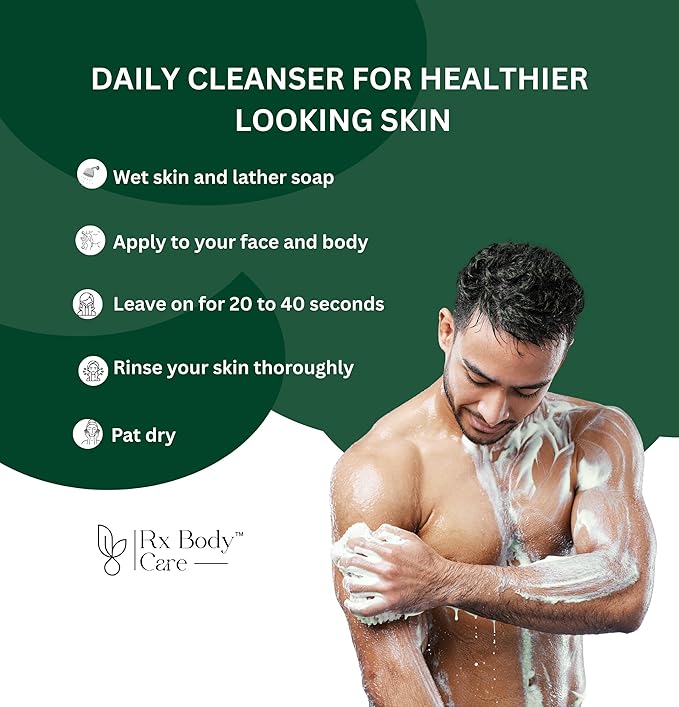 Tea Tree Oil Soap Bar For Face & Body 4.0 oz - Antifungal Antiseptic Cleanser Against Odor, Fungus, Acne, Rash, Ringworm - Infused With Pure Essential Oils For Cleansing & Refreshing