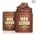 Body Prescriptions Men’s Exfoliating Body Scrub – Ultimate Skin Cleansing Wash in Jar with Twist-Top Lid, For All Skin Types, 21 Ounce (Pack of 2), Coffee