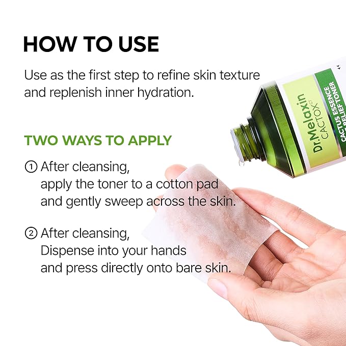 Dr.Melaxin Cactox Cactus Essence Pore Relief Toner 150ml – Hydrating & Soothing Facial Toner for Sensitive Skin, Barrier Care, Gentle Pore Care