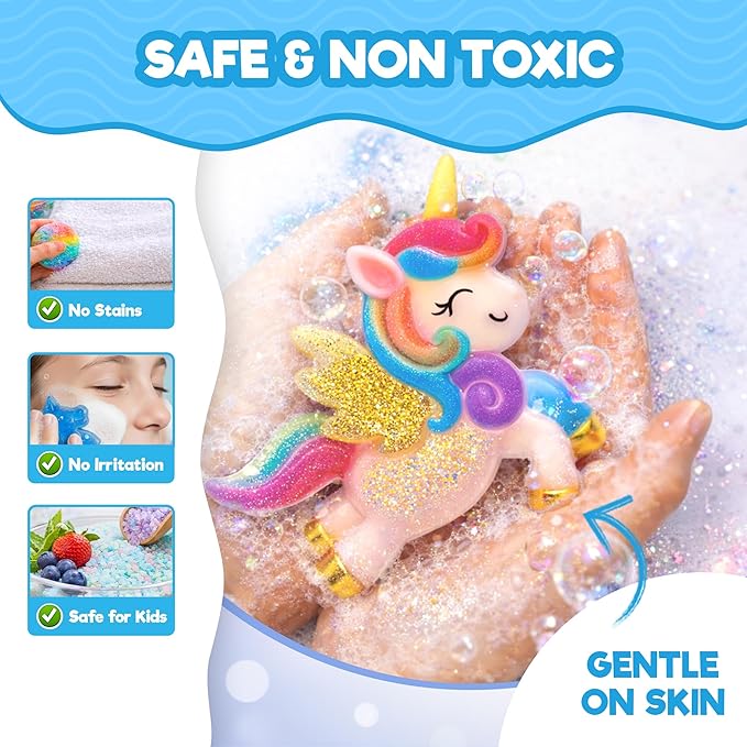 Doctor Jupiter Unicorn Glitter Soap Making Kit for Kids, Unicorn Toys for Girls Ages 4-5-6-7-8 | Crafts for Girls, Birthday Gift Ideas for 4+ Year olds | 25+ Soap Recipes