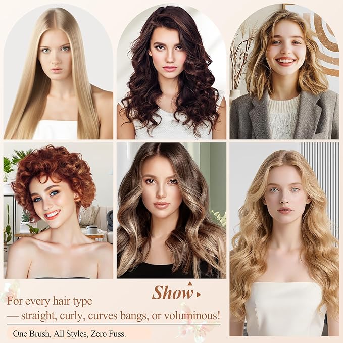 Upgraded Large Round Volumizing Brush for Shark FlexStyle Attachment, Big Round Brush Compatible with Shark Flex Style, Fast Blowouts Smooth Bends Full Volume(2in barrel, 3in with Bristles)