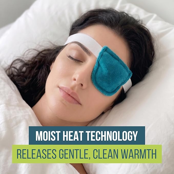 NOVEHA Express Warm Compress Individual Eye Mask | Moist Hot Technology for Sensitive Dry Eyes - Relieves Stye & Pink Eye - Reusable Heat Water Treatment for Irritated Eyes and Eyelid Lumps