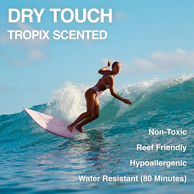 Surface TROPIX Sunscreen Lotion SPF 50 - Reef Safe, PABA Free, Hawaii 104 Compliant - Lightweight Non-Greasy Sunscreen for Face and Body, Tropical Scent (Coconut Mango), 6 oz