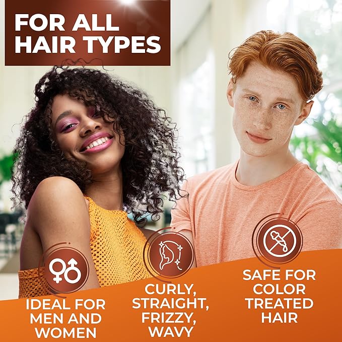 BINGO HAIR CARE Moroccan Argan Oil Shampoo - Sulfate Free, Anti Frizz Hydrating Thickening Care for Women and Men - Deep Moisturizing Treatment for Color Treated, Curly, Frizzy, Damaged and Dry Hair