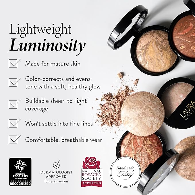 LAURA GELLER NEW YORK Baked Balance-N-Glow Illuminating Foundation - Tan - Buildable Sheer to Light Coverage - Satin Finish