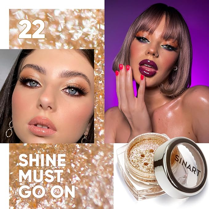 Glitter Eyeshadow, Eye Makeup, Eyeshadow Powder Glitter, STAR POWDER Shine and shimmer, NO Animal Testing & Cruelty Free 1g/ 0.03OZ (22)