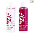 Purezero Apple Cider Vinegar Shampoo & Conditioner Set - Detox Scalp & Hair - pH balanced -Increase Hydration - Zero Sulfates, Parabens, Dyes - 100% Vegan & Cruelty Free - Great For Color Treated Hair
