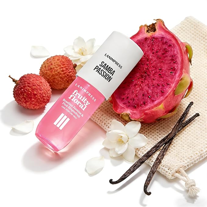 3 FL OZ Hair and Body Fragrance Mist, Eau De Parfum for Women,Sunshine Aroma Perfume No.3, Fruity Floral Scent– With Notes of Pink Dragonfruit,Jasmine, Vanilla,Travel Size Body Spray
