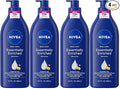 NIVEA Essentially Enriched Body Lotion for Very Dry Skin with Hyaluronic Acid,Almond Oil and Deep Nourishing Serum,72-Hour Body Moisturizer,16.9 Fl Oz Pump Bottle,(Pack of 4)