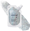 Laser Silver Face Body Glitter Gel Shimmer Makeup for Hair Clavicle Arm Nail Eyeshadow, Long Lasting Waterproof Holographic Mermaid Sequins for Outfit Rave Festival Party, 1.35oz, #5
