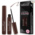 Luxillia Magnetic Eyeliner for Magnetic Eyelashes, Upgraded Strongest Hold, Most Natural Look, Waterproof, Smudge Proof Liquid Liner (Pack of 2) (BROWN)
