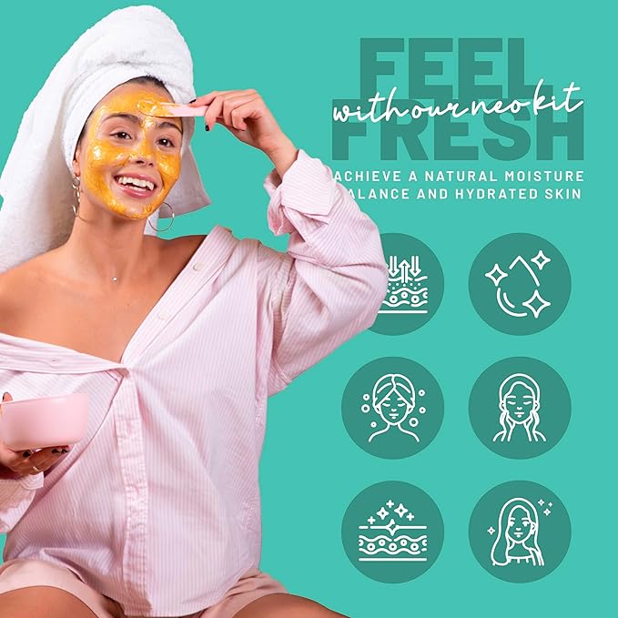 BRÜUN Peel-Off Jelly Mask Rubber Mask NEO Set - 10 Treatments (Chocolate, Aloe Vera, Avocado, Bamboo Charcoal, Calendula, Sea Mud, Pomegranate, Chlorella, Blueberry and lavender)