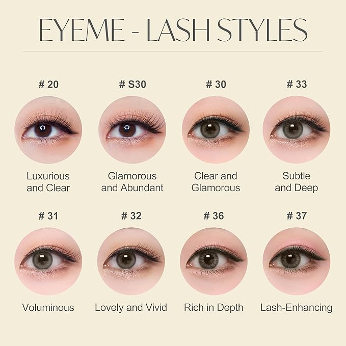 EYEME Eyelash NO.30 – 5 Set Pack, Premium False Eyelashes with Bold Flared Ends, Lightweight Cat Eye Lashes for a Deep & Defined Look, Easy to Apply & Comfortable, K-Beauty