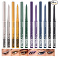 LANGMANNI 6Pcs Metal Colorful Eyeliner Pencil Set - Matte & Shimmer Eye Makeup,Smooth Use Long-Lasting & Waterproof Eyeliner Set(#02+03+04+06+08+12)