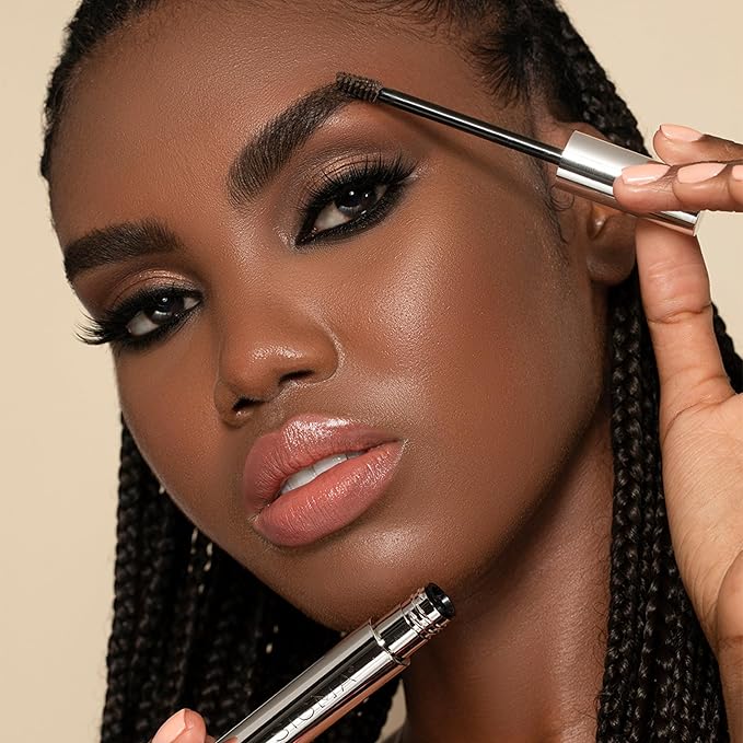 Sigma Beauty Tint + Tame Dark Brow Gel – Professional Grade Brow Tint & Shaping Gel for Filling, Grooming, & Shaping Brows - For Achieving Natural, Feathered Brows (Dark Brown Brow Gel for Dark Hair)