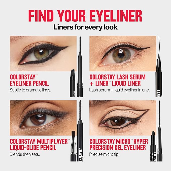 REVLON ColorStay Pencil Waterproof Eyeliner, Smudge-Proof, Eye Makeup with Built-In Sharpener, Packaging May Vary, 205 Sapphire, 0.01 oz (Pack of 2)