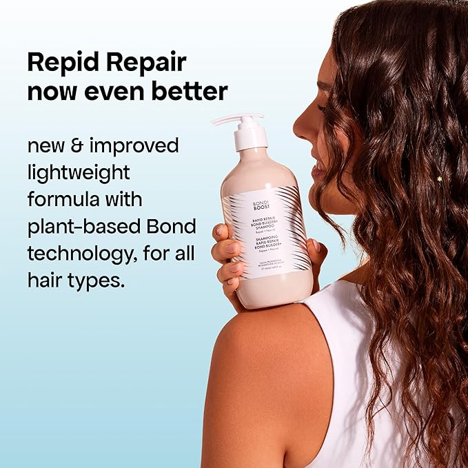 BONDIBOOST Rapid Repair Bond Builder + Shampoo for Damaged Hair [16.90 fl oz], Strengthening Formula for Restoring + Rebuilding Hair, Deep Conditioning + Nourishing Treatment for Healthier Results