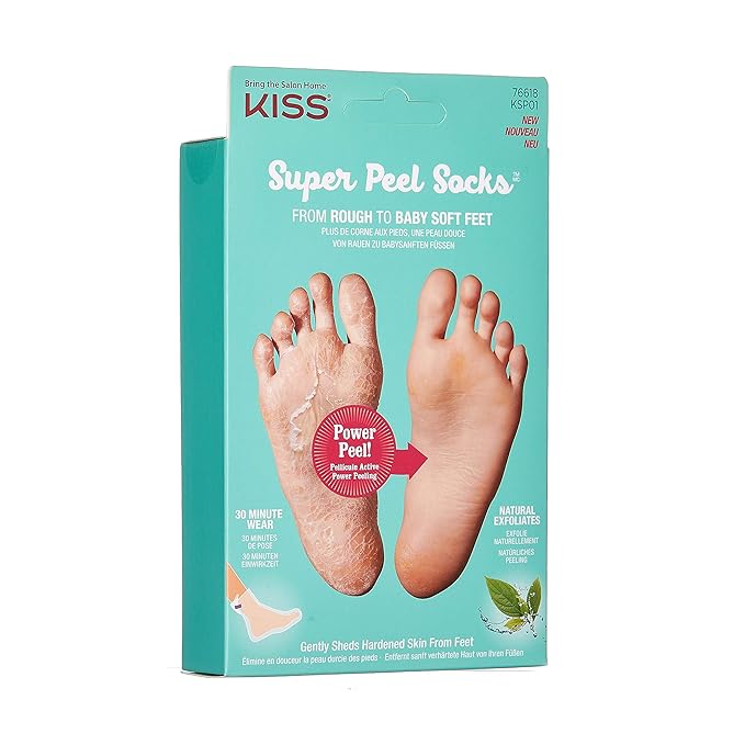 KISS Super Peel Socks-Naturally Exfoliates (1 PACK)