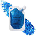 Royal Blue Face Body Glitter Gel Shimmer Makeup for Hair Clavicle Arm Nail Eyeshadow, Long Lasting Waterproof Holographic Mermaid Sequins for Outfit Rave Festival Party, 1.35oz, #15