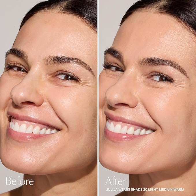 Well People Skinforia Serum Foundation, Lightweight Tinted Formula Hydrates, Smooths, and Evens Skin Tone with Birch Sap and Mushroom Complex, Long-Lasting, Natural Finish, 20 Light Medium Warm