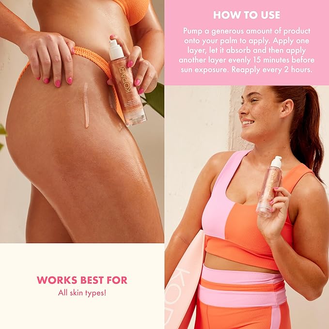Kopari Summer Shield SPF Vault - Includes Rose Gold Sun Shield Body Glow SPF 45, Rose Gold Sunglaze Sheer Body Mist SPF 42, Sunglaze Sheer Setting Mist SPF 50, Sun Shield On-The-Glow Sheer Stick SPF 4