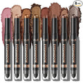 LANGMANNI 8Colors Dual-Ended Cream Eyeshadow Stick Set – Silky Smooth, Waterproof & Transfer-Proof, Built-in Blender Brush, All-Day Matte & Shimmer Wear Eye Makeup(#B)