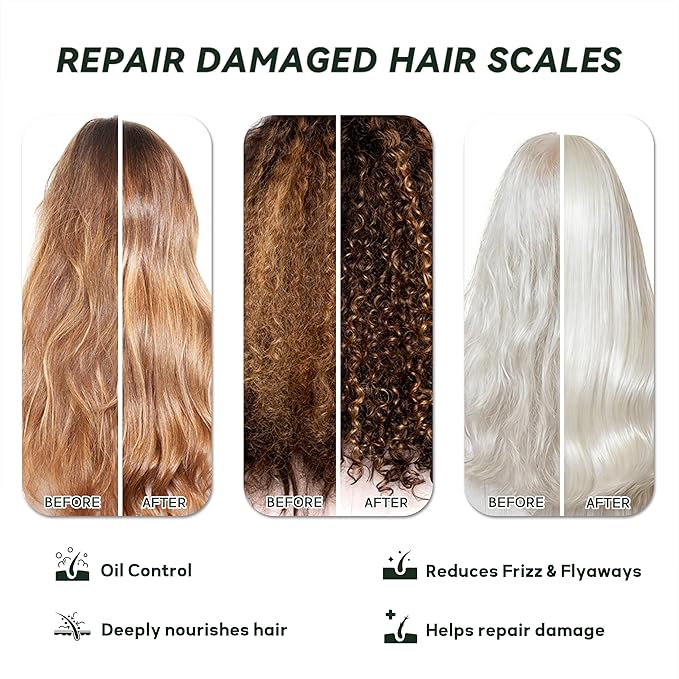 Gentle Hydrating Shampoo for Sensitive Skin & Scalp, Sulfate & Silicone Free Shampoo for Dry & Color Treated Hair, Bond Repair Anti-Breakage, Strengthening, Vegan, Paraben & Phthalate Free