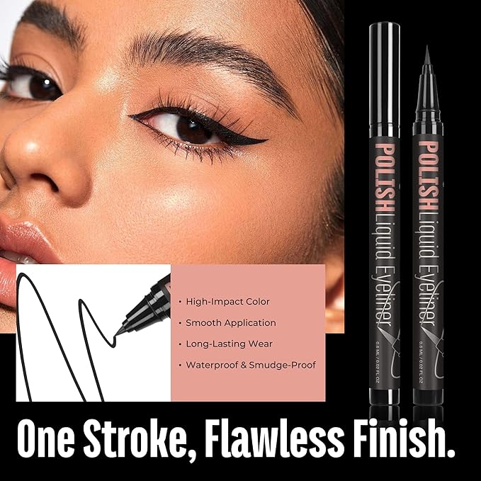 BEPHOLAN Liquid Black Eyeliner Waterliner Proof Eyeliner Waterproof Eye Liner Long Lasting Smudge Resistant Safe For Sensitive Eyes(Black)
