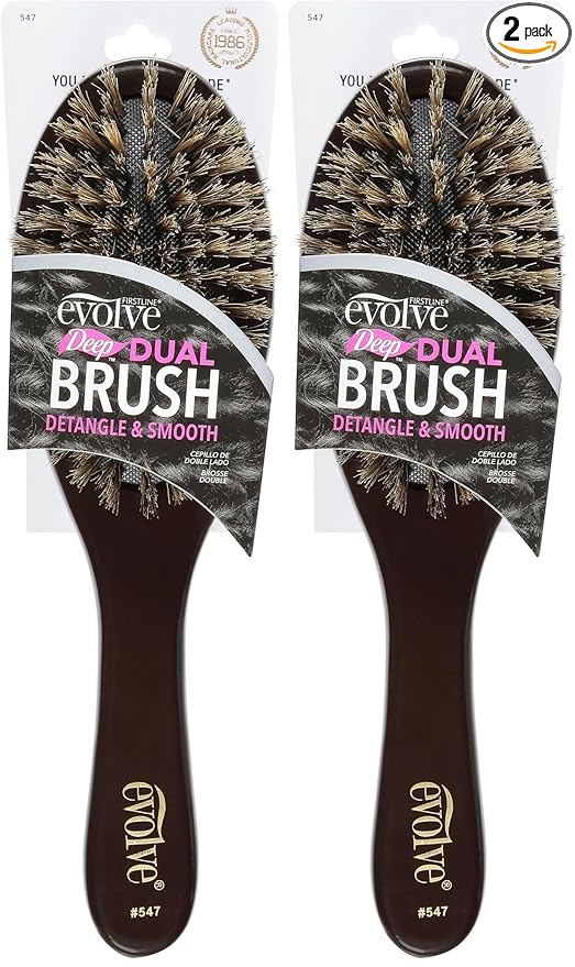 Evolve Deep Dual Detangle & Smooth Brush (Pack of 2)