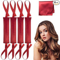 Lanzhire Jumbo Heatless Hair Curlers for Overnight Curls, Blowout Flexi Rod with Ribbon, No Heat Curlers to Sleep In, Soft Overnight Heatless Rods for All Hair Types