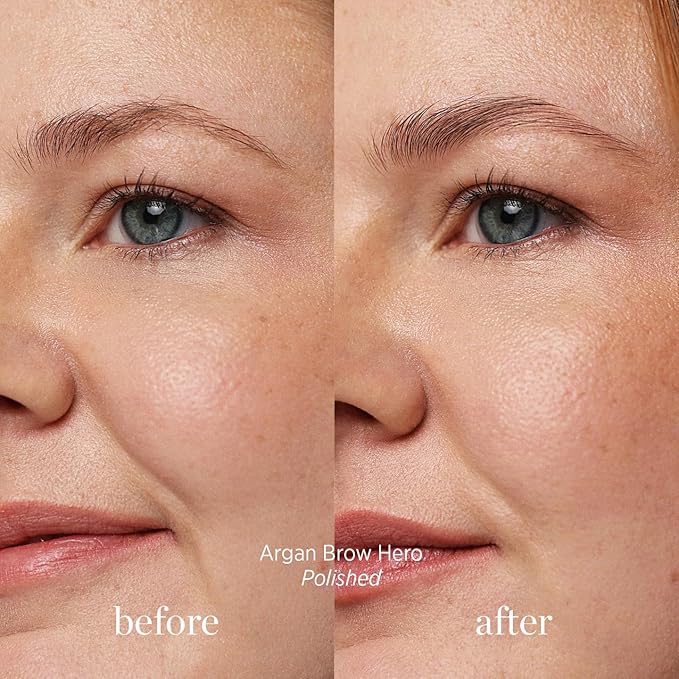 Ere Perez - Natural Argan Brow Hero | Tinted, Versatile, Conditioning | Omegas 3+6, Vitamin E, Castor Oil | Vegan, Cruelty-Free, Clean Beauty (Polished, 0.12 oz | 3.5 ml)