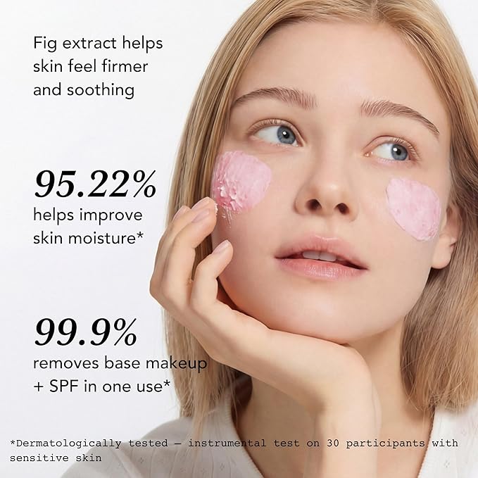 Whipped Korean Skincare Face Wash, Doubles as a Face Mask, Fig Butter, Deep Cleansing Vegan Facial Cleanser for Dry Skin and Barrier Care with Niacinamide, Hyaluronic Acid, Ceramides