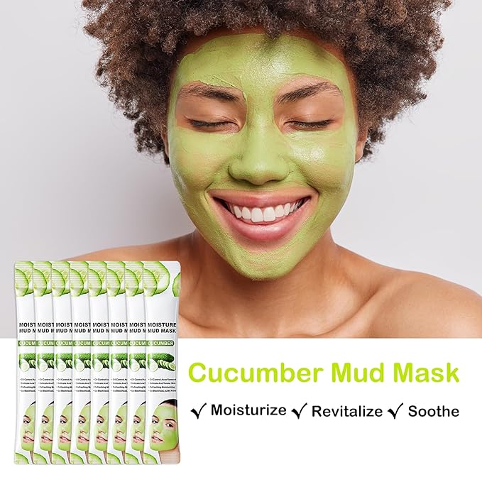 24 Pcs Clay Face Mask with Brush,Hydrating Mud Face Mask Set,Deep Cleaning Oil Control Clay Facial Masks for Blackheads Remover,Mud Facial Masks Skincare Gift Set