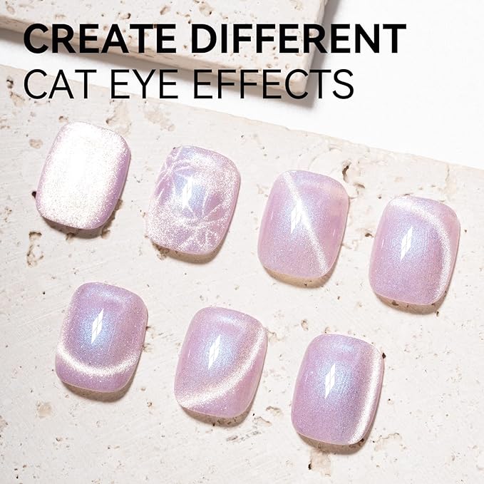 MAYCHAO 15ML Cat Eye Gel Nail Polish 1Pc Aurora Mermaid 10 Gel Polish with Magnet Soak off Holographic Magnetic Nail Polish for Nail Art Manicure Salon DIY at Home, 0.5 OZ