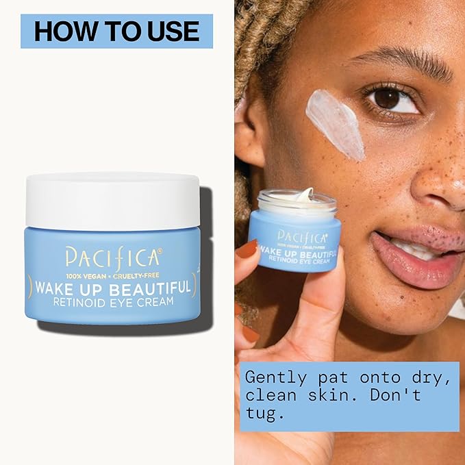 Pacifica Wake Up Beautiful Retinoid Eye Cream – Anti-Aging Under Eye Cream for Fine Lines & Wrinkles, Infused w/Retinoid, Melatonin & Mushrooms for Puffiness, Dark Circles & Eye Bags Daily Treatment