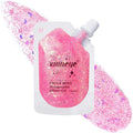 Dazzling Pink Face Body Glitter Gel Shimmer Makeup for Hair Clavicle Arm Nail Eyeshadow, Long Lasting Waterproof Holographic Mermaid Sequins for Outfit Rave Festival Party, 1.35oz, #2