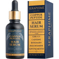 Copper Peptide Serum for Hair Growth - Caffeine, Niacinamide, Rosemary Oil, Saw Palmetto Hair Density Serum, Topical Tripeptide Scalp Care for Hair Thinning, Women & Men 1 fl oz