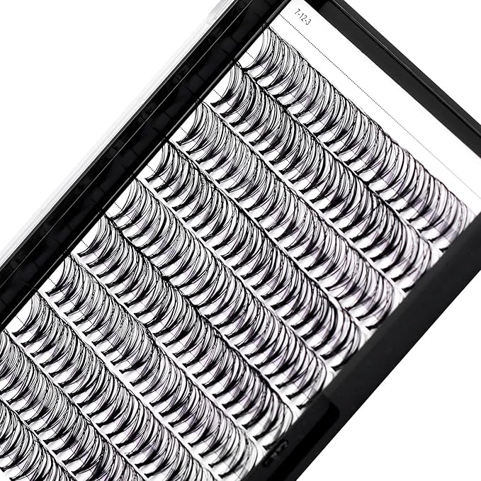 →VAYATOR False Eyelashes 3Styles D Curl 10-18mm 200Pcs To Choose Lashes Extensions Cluster Individual Lash Extensions Reusable False Eyelashes Easy Grafting （Black-D Curl-18mm）