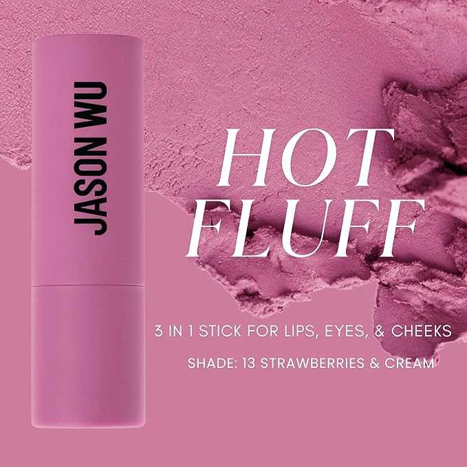 Jason Wu Beauty Hot Fluff Modern Matte Lipstick - 3-in-1 Lipstick, Blush, Shadow, 3.8g 0.134oz (Strawberries And Cream, 3.8g)