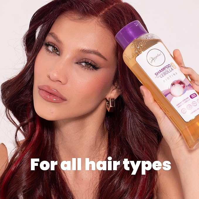 ANYELUZ Onion Shampoo – Natural, Odorless Formula, Reduces Oil, Ideal for All Hair Types, Salt and Paraben Free